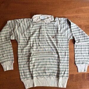 Armani Boys Vintage Long sleeve LG/Med/Sm polo with green stripe